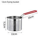 Ljojo 304 Stainless Steel Frying Mesh Basket for Cooking and Oil Draining