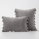 Black Tassel Pillowcases by Ljojo - Velvet Holiday Home Decoration Gift