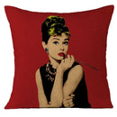 Audrey Hepburn Plush Cushion Cover by Ljojo - Home Decor Sofa Pillow Cover