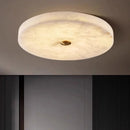 European Round Marble Alabaster Ceiling Lamp for Living Room - Ljojo
