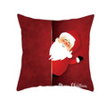 Ljojo Merry Christmas Print Sofa Cushion Decoration Pillowcase