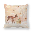 Ljojo Merry Christmas Cotton Linen Pillowcase Home Decor Happy New Year