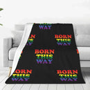 Ljojo LGBT Pride Rainbow Flag Fleece Throw Blanket