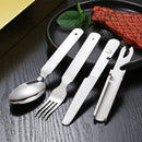 Ljojo 4-in-1 Stainless Steel Picnic Cutlery Set - Dining Knife Fork Spoon Bottle Opener