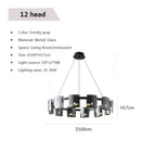 Modern Glass Chandelier LED Pendant Light for Dining Room by Ljojo