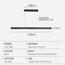 Ljojo LED Dining Pendant Light: Modern Strip Design for Home Office Kitchen Bar Decor