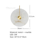 Marble LED Wall Lamp for Nordic Modern Minimalist Bedroom Decor by Ljojo