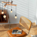Ljojo 4-Head Black Industrial Ceiling Light Fixture for Kitchen Porch Living Room