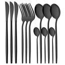Ljojo Mirror Silver Stainless Steel Cutlery Set - 12Pcs Western Dinnerware Kitchen Utensils