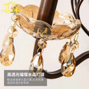 American Retro Crystal Candle Wall Lamp LED E14 Iron Art Wall Mounted - Ljojo