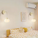 Cream Style Bedroom Bedside Pumpkin Wall Lamp Modern Minimalist LED Lighting by Ljojo