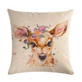 Animal Print Linen Pillowcase by Ljojo - Home Decor Cushion Cover