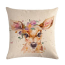 Animal Print Linen Pillowcase by Ljojo - Home Decor Cushion Cover