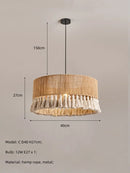 Japanese Hemp Rope Pendant Lamp: Nordic Chandelier for Dining Room & Bar by Ljojo