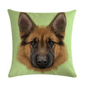 Cartoon Dog Cushion Cover by Ljojo - Linen Pet Pillow for Home Office Sofa Decor