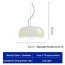 Nordic Bowl Glass Pendant Light Medieval Home Decor for Bedroom Bar Staircase by Ljojo