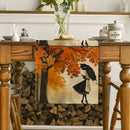 Autumn Maple Leaf Table Runner by Ljojo: Retro Home Dining Decor