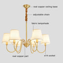 Modern Led Chandelier Lamp for Living Room by Ljojo - Simple Fabric Kitchen Dining Room Lighting