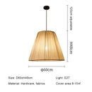 Ljojo Japanese Wabi-Sabi Linen E27 Pendant Lights Retro Catering Restaurant Hanging Lamps