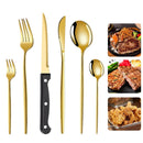 Ljojo 48pc Stainless Steel Tableware Set Knife Fork Spoon Dessert Steak Knife