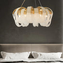 American Postmodern Light Luxury Tassel Crystal Chandelier for Dining Room by Ljojo
