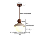 Ljojo LED Pendant Light Yellow Travertine Wood Hanging Lamp