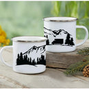 Enamel Mountain Mug with Handle by Ljojo. Best Camping Gift for Outdoor Lovers
