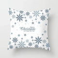 Blue Winter Snowflake Pillowcase for Stylish Christmas Decor by Ljojo