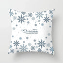 Blue Winter Snowflake Pillowcase for Stylish Christmas Decor by Ljojo