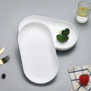 Ljojo 4/6 PP Oval Plates: Reusable for Family Kitchen, Picnics & Restaurants