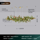 Ljojo Luxury Glass Gingko Leaf Chandelier for Home Decor