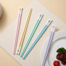 Ljojo Love Alloy Chopsticks Set - Non-Slip, Healthy, Korean Style, 5 Pairs