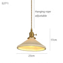 Japanese Style Ceramic Chandelier LED Pendant Lighting Brass Holder by Ljojo