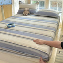 Ljojo 100% Cotton Mattress Protector Cover - Single Piece, Non-slip, Dustproof