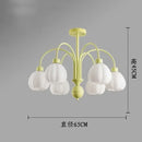 Modern Glass Pumpkin Chandelier for Dining Room Living Room Bedroom Hanging Lamp by Ljojo
