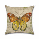 Butterfly Pattern Pillow Case Animal Decorative Linen Cushion Cover for Ljojo Home Decoration