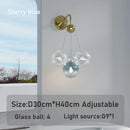 Ljojo Multi Color Glass Ball Pendant Light Modern Iron Ceiling Fixture