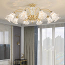 Ljojo Luxury Crystal Living Room Chandelier - Modern Glass Ceiling Light Fixture