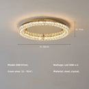 Adjustable Crystal Style Ceiling Lamp Modern Luxury Round Steel Light - Ljojo
