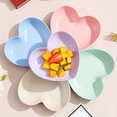 Ljojo Love Bone Plates Set - 5pcs PP Material Reusable for Kitchen, Picnic, Camping