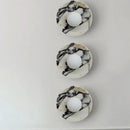 Ljojo Luxury Stone White Glass Ball LED Wall Lamp