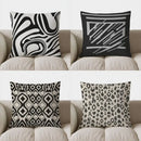 Ljojo Modern Abstract Black & White Throw Pillow Cover for Sofa, Bedroom, Car