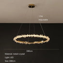 Nordic Luxury Crystal Ring Chandelier | Dimmable Ceiling Light by Ljojo