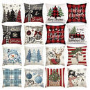 Ljojo Merry Christmas Pillow Cover 45x45cm - Winter Xmas Home Decorations