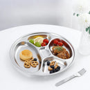 Ljojo 304 Stainless Steel Dividing Plate Children's Four Compartment Plate