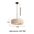 Japanese Wabi Sabi Stone Pendant Lamp for Bedroom | Minimalist Island Kitchen Chandelier by Ljojo