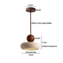 LED Hanging Lamp Yellow Travertine for Kitchen Island Dining Room Chandelier Ljojo