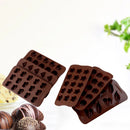 Ljojo 15-Hole Silicone Chocolate Mold: Creative Jelly Candy Cake Ice Grid Baking Mould
