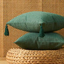 Ljojo Linen Tassel Throw Pillow Covers - Boho Farmhouse Home Decor