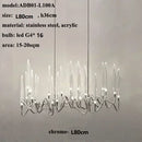 Ljojo Luxe Crystal Chandelier: Elegant Nordic Office & Living Room Pendant Lamp